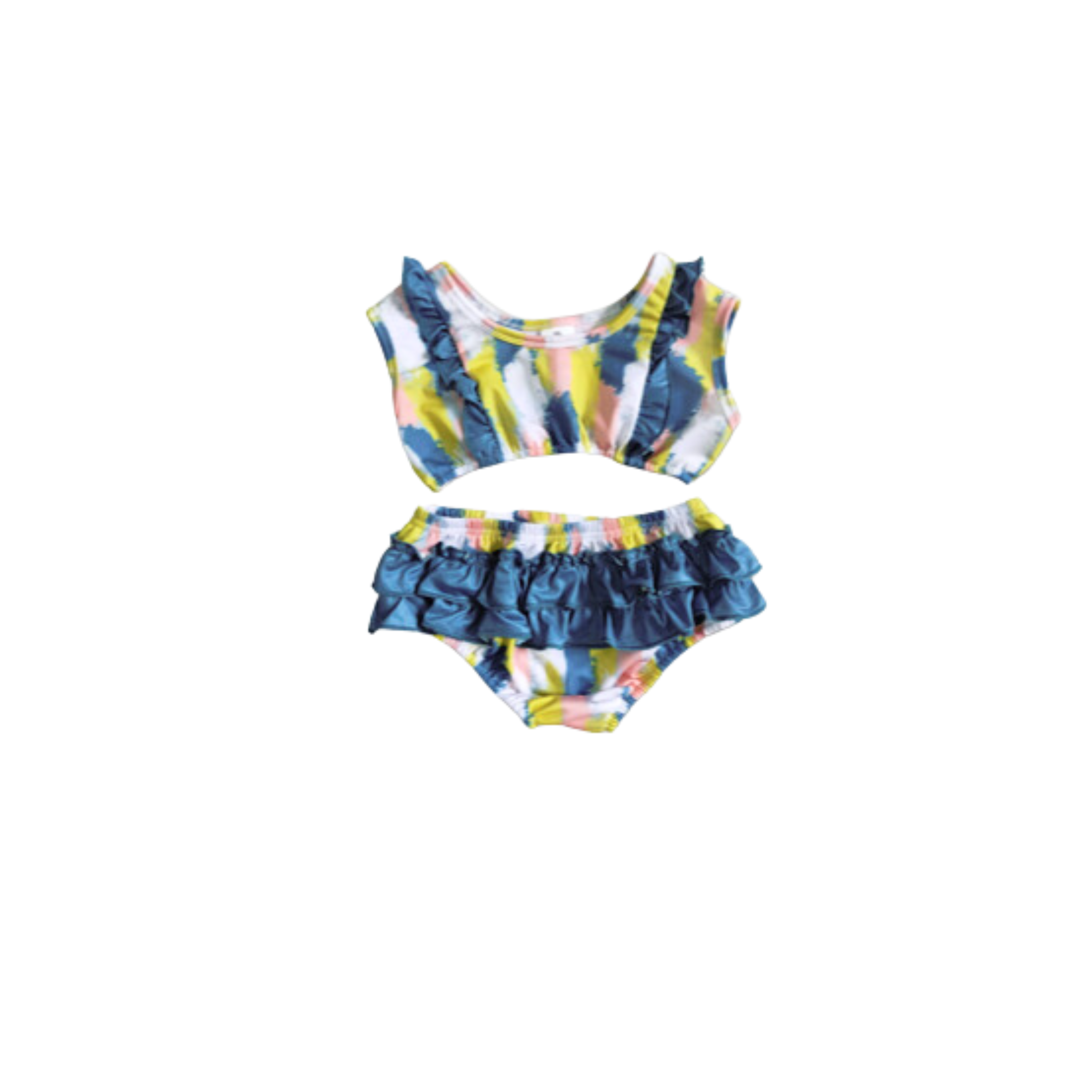 Untamed Kid Tie Dyed kids ruffle bikini