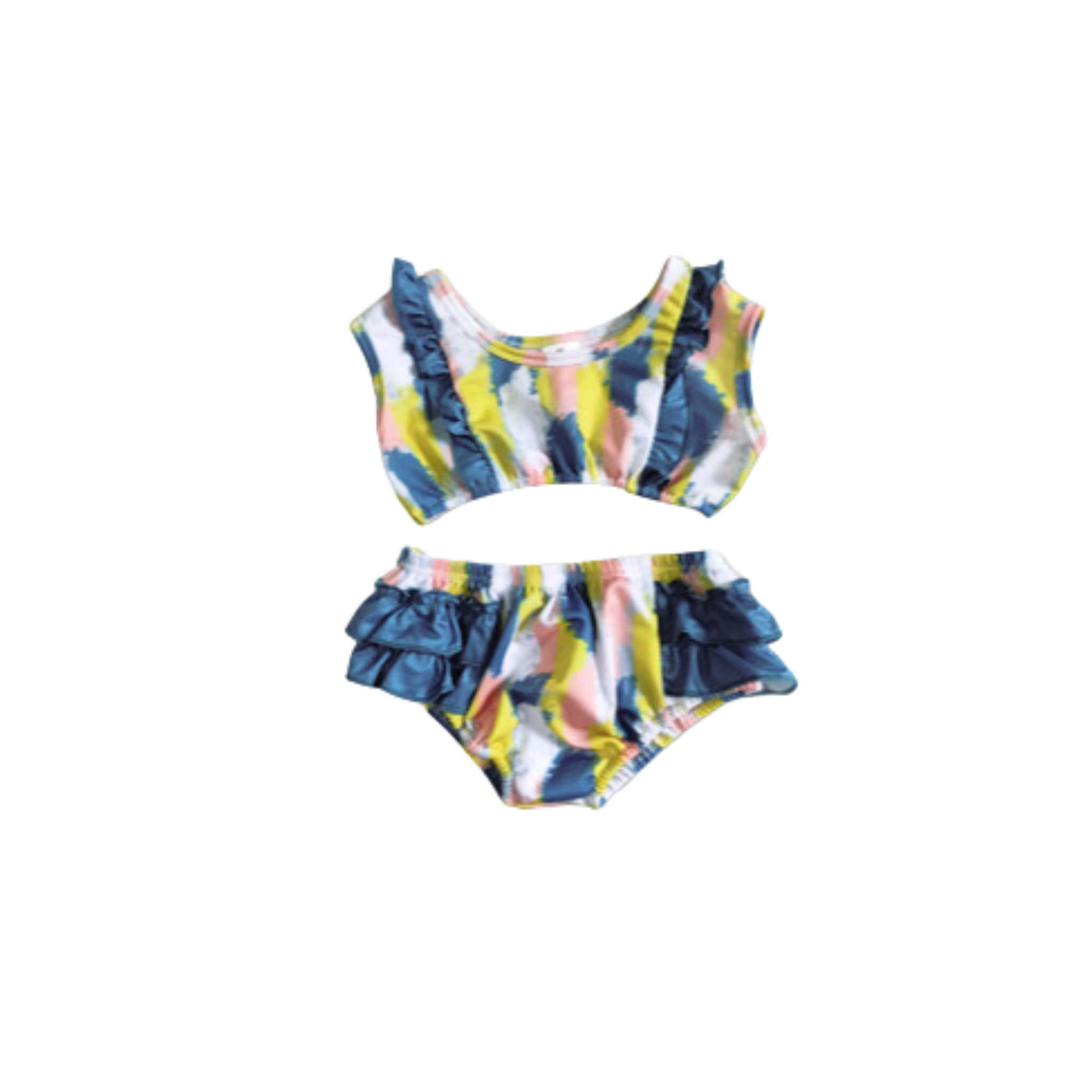 Tie Dyed kids ruffle bikini
