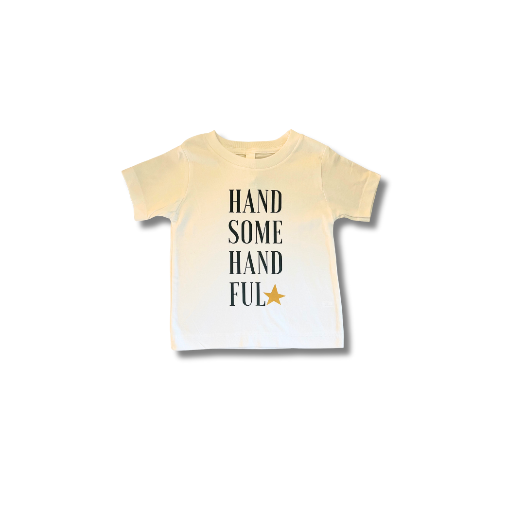 Ombre Yellow and white Handsome Handful Kids T-Shirt