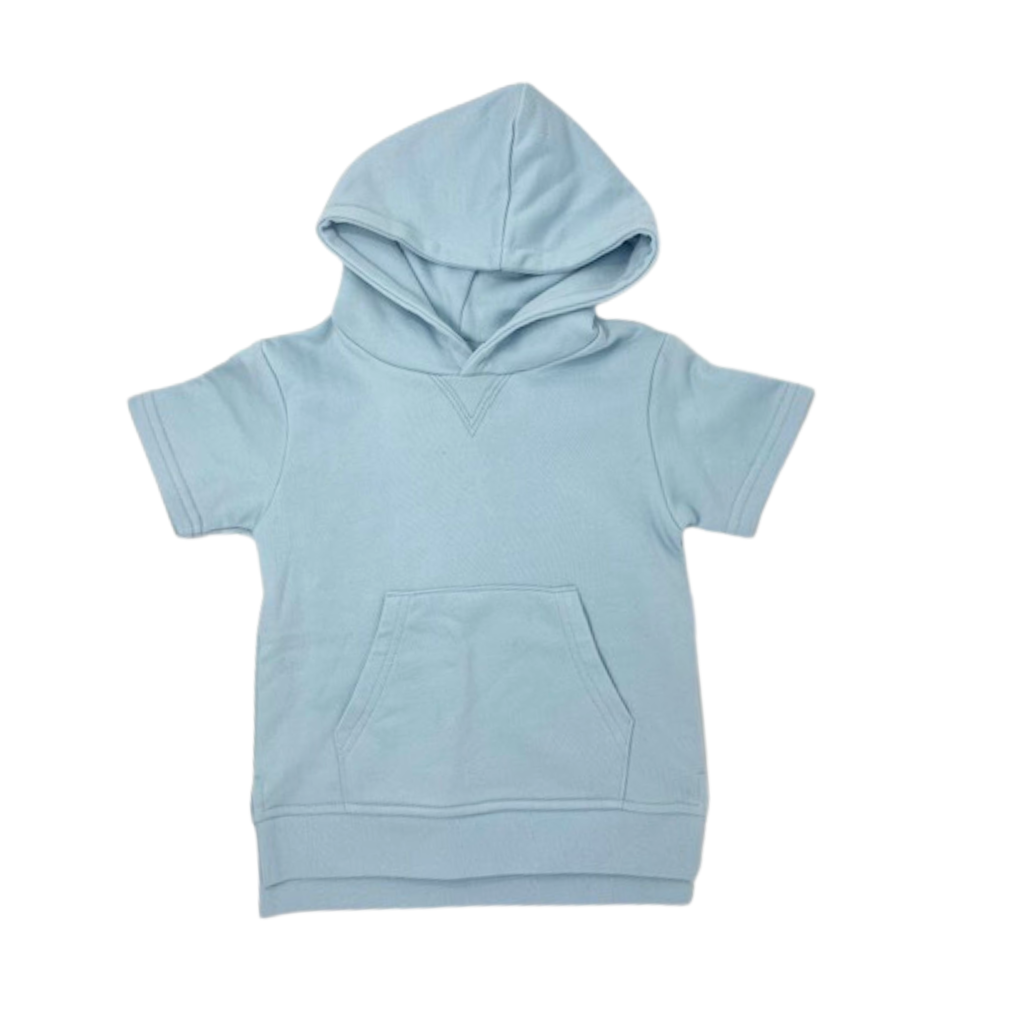 Blue short sleeve hoodie