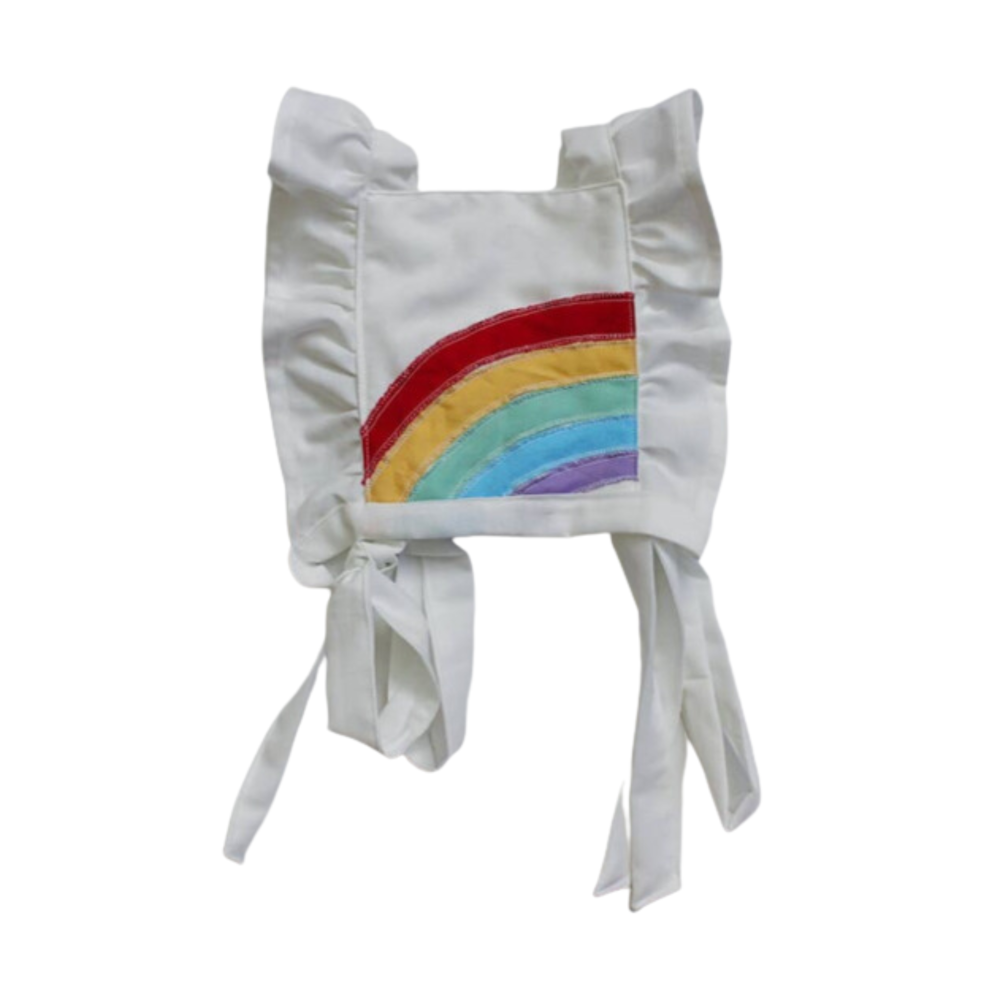 Children's Tie-back rainbow top wit Ruffle Sleeves